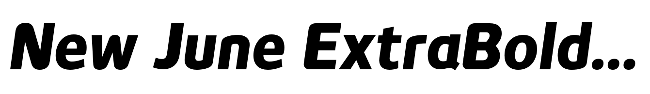 New June ExtraBold Italic